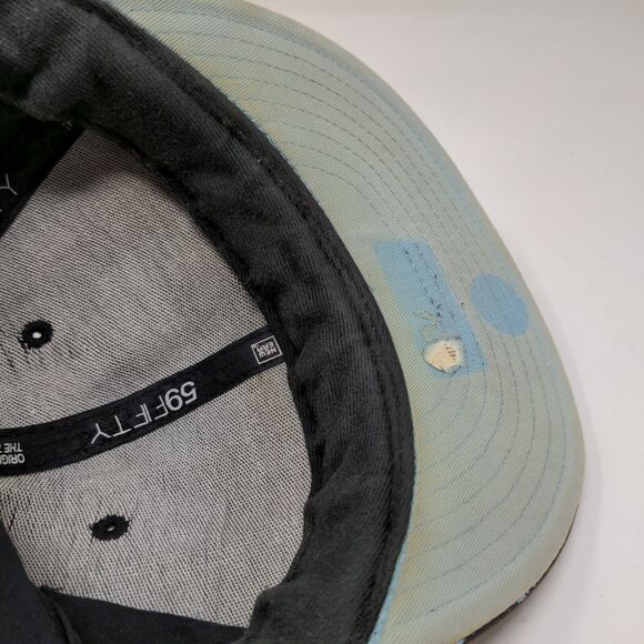 New Era 59Fifty Atlanta Braves Fitted Hat Brown Size 7 3/8 All Over Print Logo - Picture 11 of 13